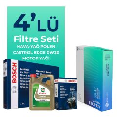 BOSCH Ford Focus 1.5 Dizel Manuel Filtre Bakım Seti Castrol Motor Yağlı (2018-2024) 4 Lü