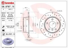 Fren Diski Arka Delikli BMW E81-E87 116I 118D 118I