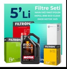 Filtron Ford Focus 1.5 Dizel Otomatik Filtre Bakım Seti Motul Motor Yağlı (2018-2024) 5 Li
