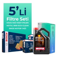 BOSCH Ford Focus 1.5 Dizel Otomatik Filtre Bakım Seti Motul Motor Yağlı (2018-2024) 5 Li