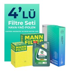 MANN Land Rover Discovery 2.7 Dizel Filtre Bakım Seti Castrol Motor Yağlı (2004-2010) 4 Lü
