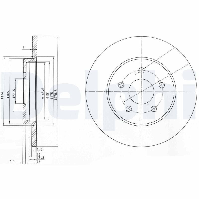 Disk Arka 01-08 Mondeo 1.8-2.0-2.2-2.5