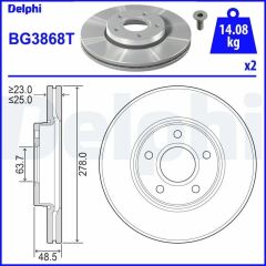 Disk On 05-08 Focus 1.4-1.6 (Ø=278) Kaplamalı