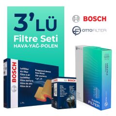 Bosch BMW 5.20 Dizel Filtre Bakım Seti (2007-2010) 3 Lü