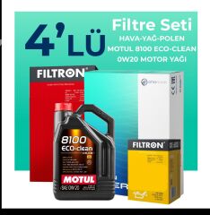 Filtron Land Rover Discovery 2.0 Benzinli Filtre Bakım Seti Motul Motor Yağlı (2017-2022) 4 Lü