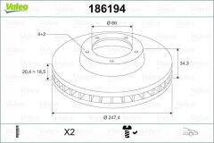 Ön Fren Disk Takımı P106 Saxo 91> P206 P306 P206+ (T3E) Xsara (Hava Soğutmalı)
