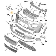 Citroen C3 B618 Makyajlı Ön Tampon Orijinal