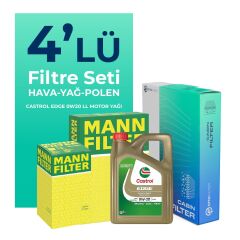 MANN BMW 4.20 Benzinli Filtre Bakım Seti Castrol Motor Yağlı (2020-2024) 4 Lü