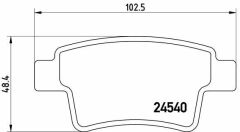 Fren Balatası Arka (Citroen C4 Grand Picasso 1.6 HDI 1.8 2.0 2.0 HDI 06 /)