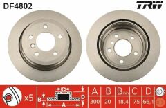 Disk Arka 05-13 1-Seri (E81-E87) 3-Seri (E91) X1-X3