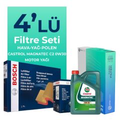 BOSCH Citroen Jumper 2.2 BlueHDi Dizel Filtre Bakım Seti Castrol Motor Yağlı (2019-2024) 4 Lü