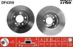 Fren Diski Ön BMW 5 E60 E61 04-Havalı 310mm