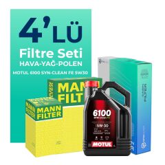 MANN Mini Cooper 1.5 Benzinli Filtre Bakım Seti Motul Motor Yağlı (2017-2024) 4 Lü