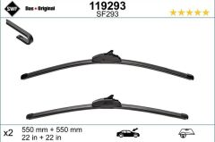 Silecek Süpürgesi Muz Tip (X2) 550 / 550 Spoılerlı Land Rover Discovery III IV Range Rover Sport Kangoo 08 -
