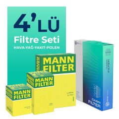 MANN BMW 5.20 Dizel Filtre Bakım Seti (2005-2008) 4 Lü
