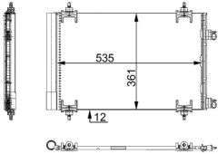 Kondanser-(Peugeot: Partner Tepee 1.6-1.6 HDI / Citroen: C4 1.6 HDI-2.0 16V 04 -)