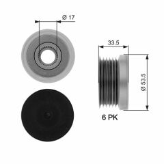 Alternatör Kasnağı 04-13 1-Seri 3-Seri 5-Seri (E81-E87-E46-E90-E92)
