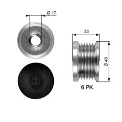 Alternatör Kasnağı 04-1-Seri (E81-E87) 3-Seri (E46-E90-E91) 5-Seri (E60) X1 (E84)