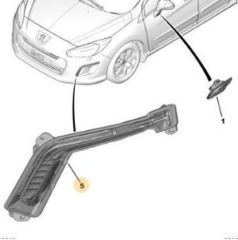 Peugeot 308 2014-2017 Sol Gündüz Farı Orijinal