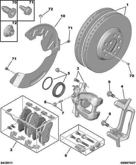 Citroen C5 2008-2015 Ön Fren Disk Koruma Sacı Orijinal