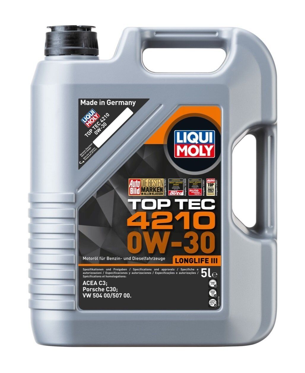 0W-30 VW Motor Yağı Tam Sentetik TOP TEC 4210 5 Litre (21605)