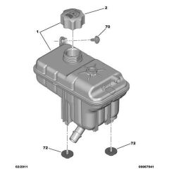 Citroen C5 2008-2015 Yedek Su Deposu Orijinal
